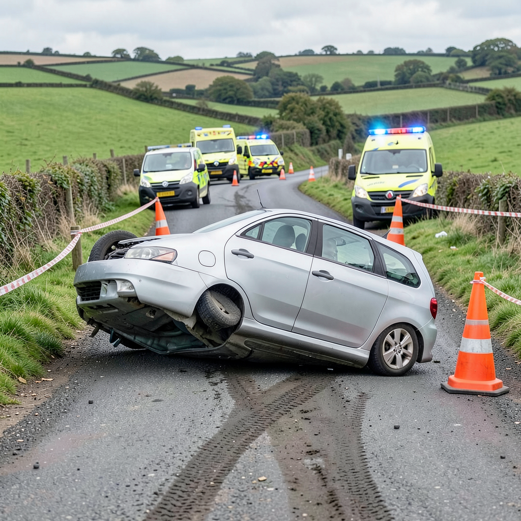 Car rolls over on B2110 High Street, Balcombe - driver suffers minor injuries